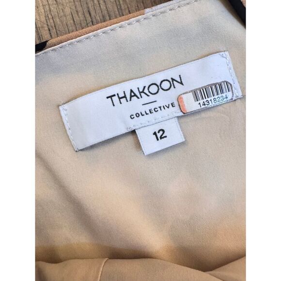 🐆 THAKOON COLLECTIVE Leopard Print Midi Dress - Sz 12 Designer Animal Print 🐆 - Picture 7 of 7